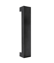 Austyle Entry Pull Handle — Round Tube | Matt Black 316 Stainless Steel 450mm