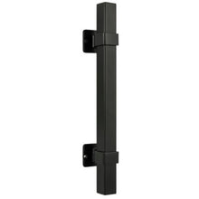 Austyle Entrance Pull Handle — Square Bar | Matt Black Iron 400mm