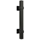 Black metal bracket on a white background