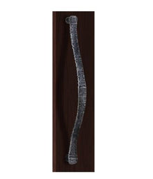 Austyle Entrance Pull Handle — Rustic Strap Bar | Textured Matt Black Iron 600mm