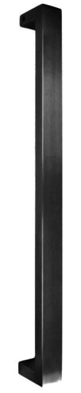 Austyle Entry Pull Handle — Rectangular Bar | Matt Black 316 Stainless Steel 600mm