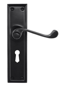 Superior Brass Lever Entrance Skeleton Key Black Matt Black 200x50mm (Pair) Only Lever Set