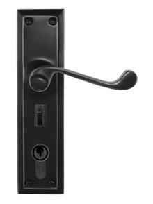 Superior Brass Lever Entrance myLOCK Black Matt Black 200x50mm (Pair) Only Lever Set