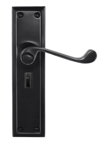 Superior Brass Lever Lock Privacy Black Matt Black 200x50mm (Pair) Only Lever Set