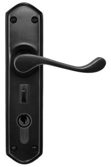 Superior Brass Lever Entrance myLOCK Black Matt Black 200x48mm (Pair) Only Lever Set