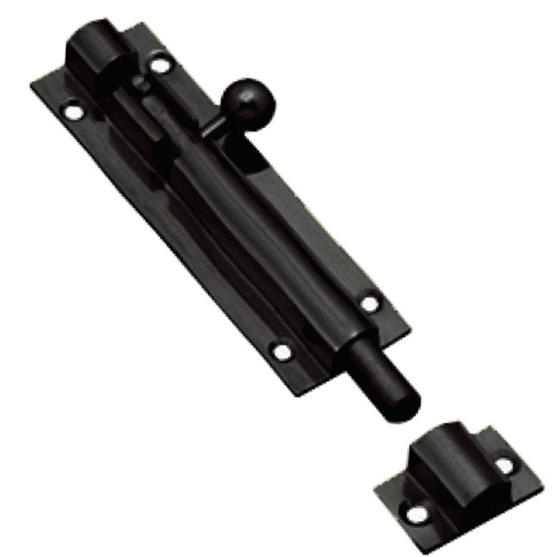 Superior Brass Barrel Bolt 25mm Throw Black 100mm - primehardware