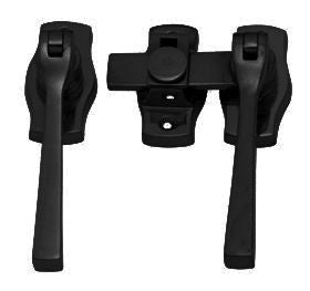 Superior Brass French Door Fastener Square Black - primehardware