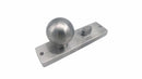 Lockwood 1904 Square End Plate with Turn & 20 Knob Satin Chrome 1904/20SC - primehardware