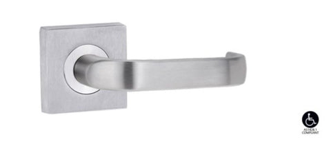 Lockwood Symphony 74 Lever On Square Rose Full Set Satin Chrome 1420/1421/74SC - primehardware