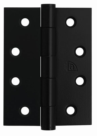 Superior Brass Butt Hinge Fixed Pin inc screws Black 100x75x2.5mm - primehardware