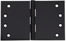 Superior Brass Broad Butt Hinge Fixed Pin Including Screws Black Matt Black 100x175x3.5mm (Pair)