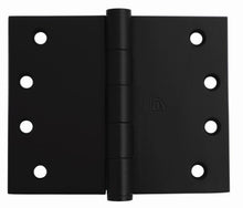 Superior Brass Broad Butt Hinge Fixed Pin Including Screws Black Matt Black 100x125x3mm (Pair)