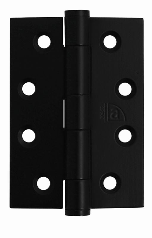 Superior Brass Butt Hinge Loose Pin SS inc screws (pair) Black 85x60x2mm