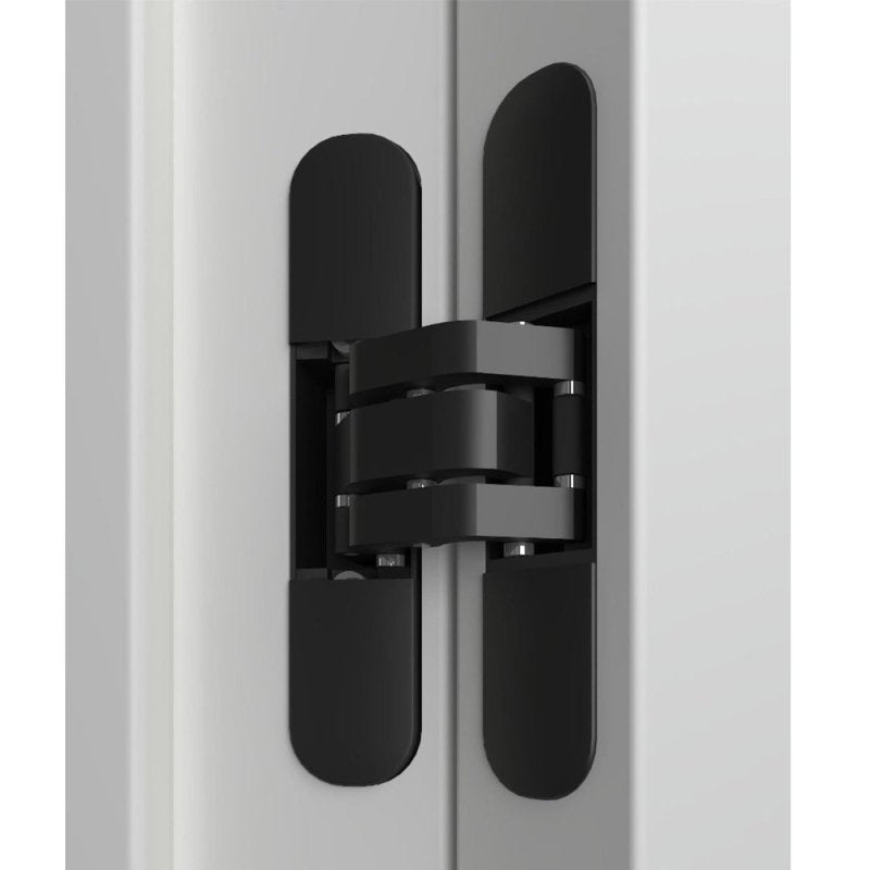 Superior Brass Concealed Hinge Black Finish 140x28mm - primehardware