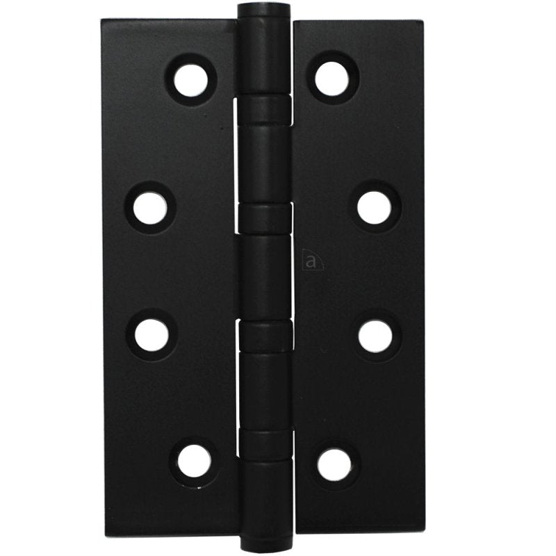 Superior Brass Long Body 4BB Butt Hinge Fixed Pin inc screws Black 150x88mm - primehardware