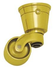 Superior Brass Castor Brass Wheel Cup Polished Brass 38mm
