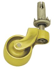 Superior Brass Castor Brass Wheel Pin & Socket Polished Brass 25mm