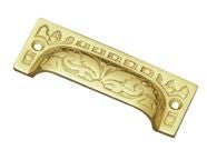 Superior Brass Drawer Pull Polished Brass 87mm