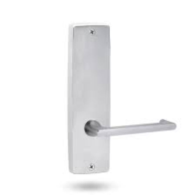 Lockwood 1808 Square End Plate With Cylinder Hole & Fixed Lever 118 Satin Chrome 1808/118SC