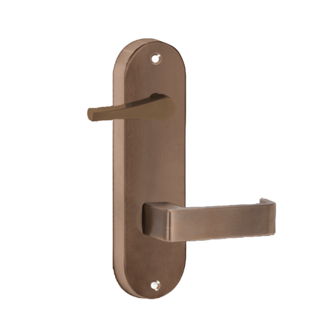 Lockwood 2939 Round End Plate With Disabled Turn & 90 Lever Arch Bronze Unlacquered 2939/90AU - primehardware