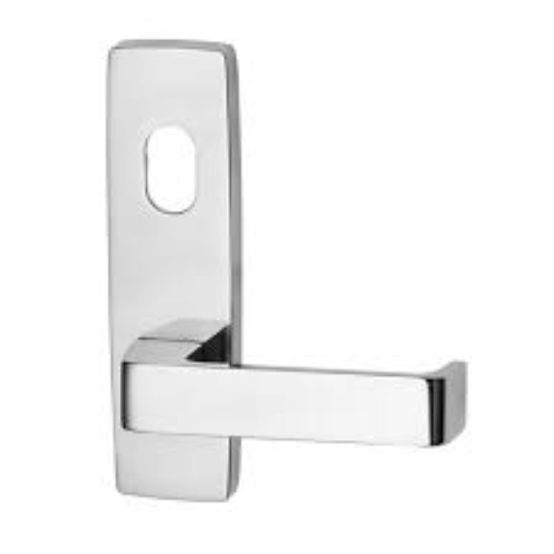 Lockwood 1808 Square End Plate With Cylinder Hole & Fixed Lever 70 Polished Brass 1808/70PB - primehardware
