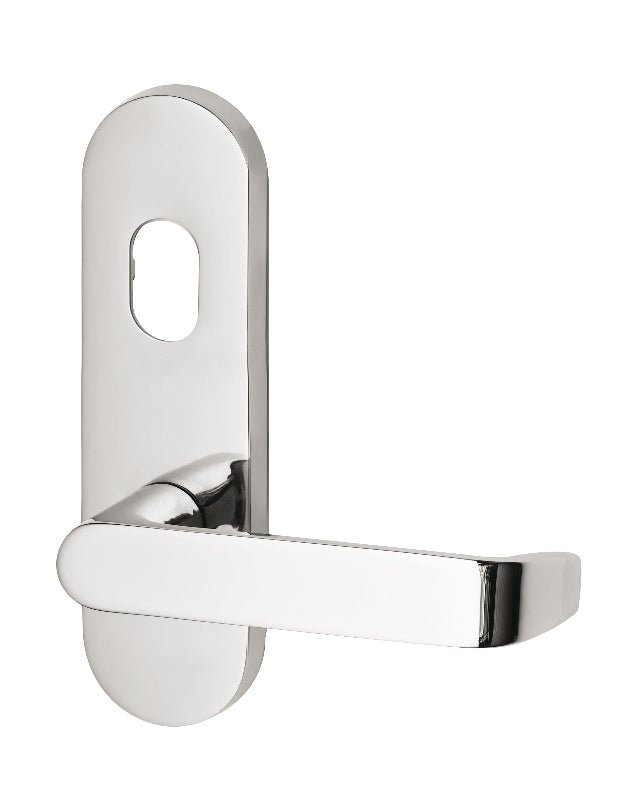 Lockwood 1808 Square End Plate With Cylinder Hole & Fixed 90 Lever Chrome Plate 1808/90CP - primehardware