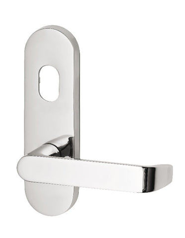 Lockwood 1808 Square End Plate With Cylinder Hole & Fixed 90 Lever Chrome Plate 1808/90CP - primehardware