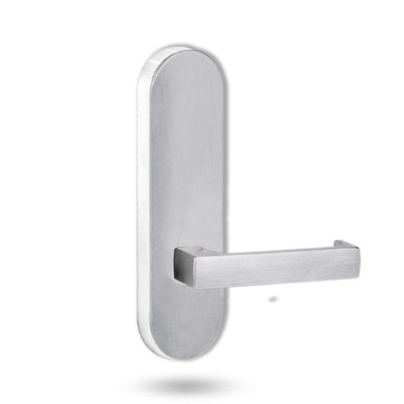 Lockwood 2805 Round End Plate With 112 Lever Satin Chrome 2805/112SC