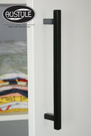 Superior Brass Kitchen Handle "T" Black S/Steel 12x12mm Square Black - primehardware