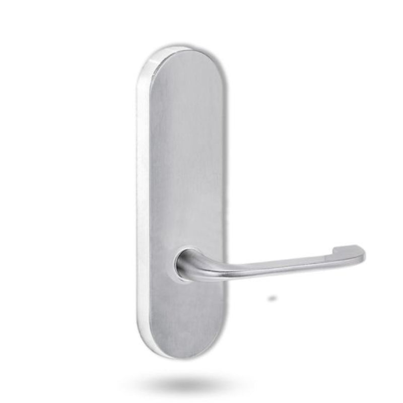 Lockwood 2805 Round End Plate With 115 Lever Satin Chrome 2805/115SC