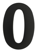 Superior Brass Architectural Numeral No.0 316 S/Steel Black 225mm "0" - primehardware