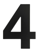 Superior Brass Architectural Numeral No.4 316 S/Steel Black 225mm "4" - primehardware