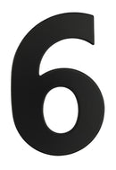 Superior Brass Architectural Numeral No.6 316 S/Steel Black 225mm "6" - primehardware