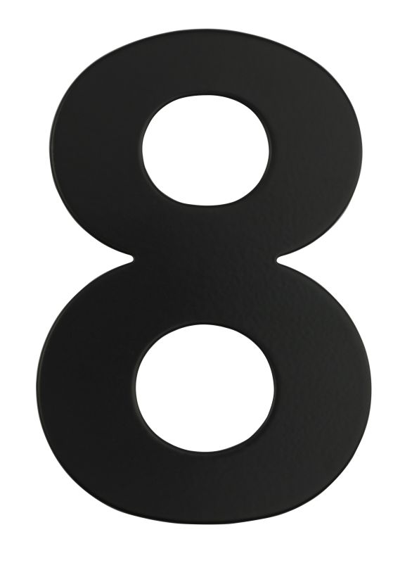 Superior Brass Architectural Numeral No.8 316 S/Steel Black 225mm "8" - primehardware