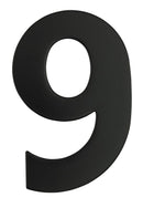 Superior Brass Architectural Numeral No.9 316 S/Steel Black 225mm "9" - primehardware
