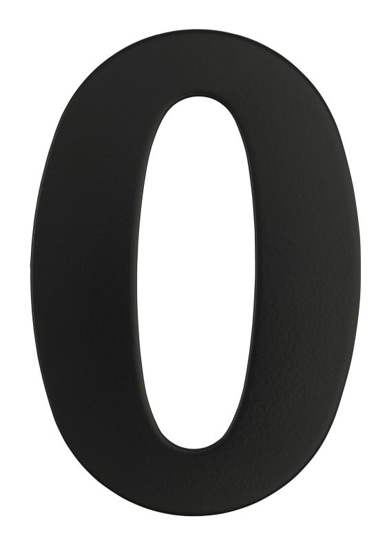 Superior Brass Architectural Numeral No.0 316 S/Steel Black 150mm "0"