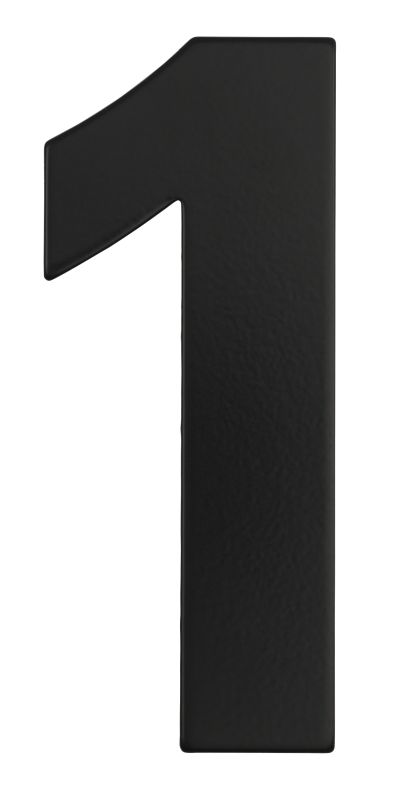 Superior Brass Architectural Numeral No.1 316 S/Steel Black 255mm "1" - primehardware