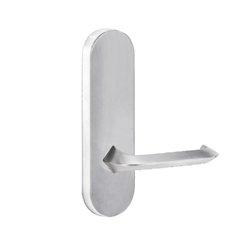 Lockwood 2805 Round End Plate With 116 Lever Satin Chrome 2805/116SC