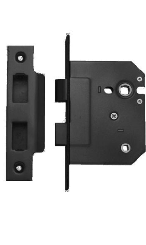 Austyle Bathroom Mortise Lock Black 60mm  59022