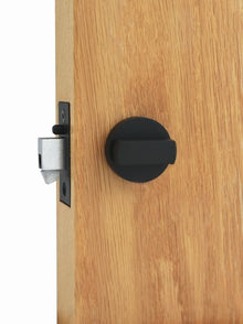AUSTYLE Tubular Sliding Door Latch Black Backset 53mm Centre to Centre 37mm 59033