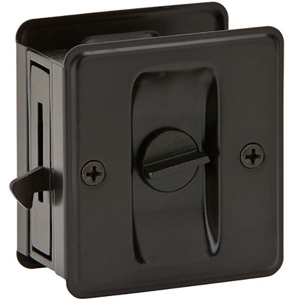 Austyle Sliding Door Lock Black Matt Black 69x63mm 59050 - primehardware