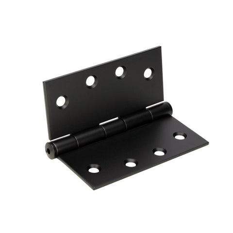Zanda Matt Black Butt Hinge Fixed Pin 100 × 75 × 2.5 Millimetre - primehardware