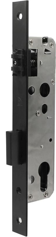 AUSTYLE Stainless Steel Euro Cylinder Roller Latch and Dead Bolt Black 30mm 59204