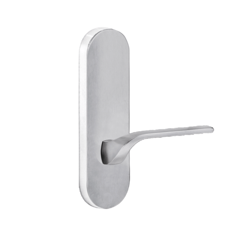 Lockwood 2805 Round End Plate With 122 Lh Lever Satin Chrome 2805/122LSC - primehardware