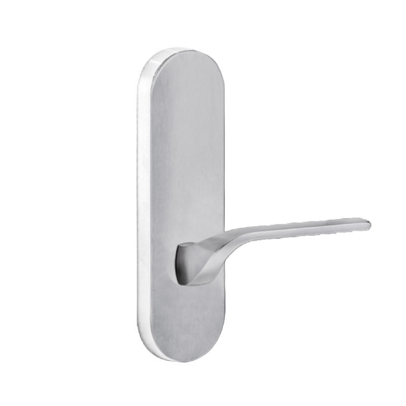 Lockwood 2805 Round End Plate With 122 Lh Lever Satin Chrome 2805/122LSC
