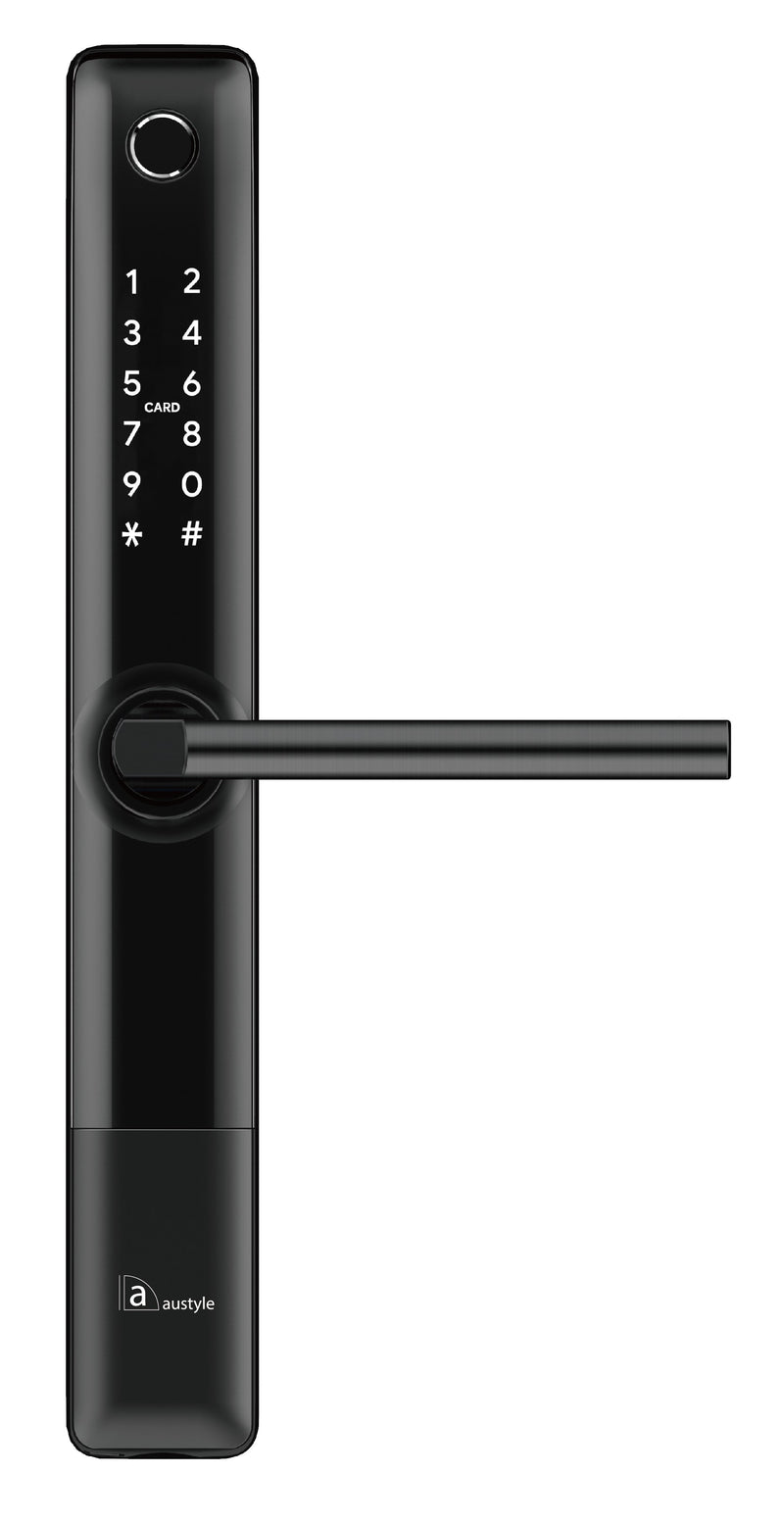 Austyle Digital Lever Latch Set Black 300x39mm