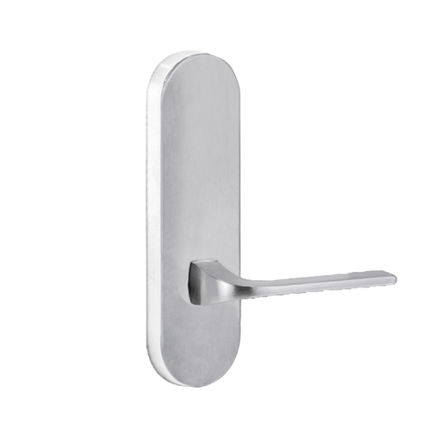Lockwood 2805 Round End Plate With 123 Lever Satin Chrome 2805/123SC - primehardware