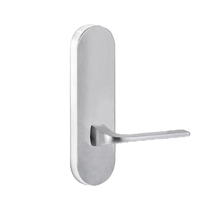 Lockwood 2805 Round End Plate With 123 Lever Satin Chrome 2805/123SC