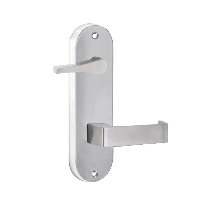 Lockwood 2939 Round End Plate With Disabled Turn & 90 Lever Satin Chrome 2939/90SC - primehardware