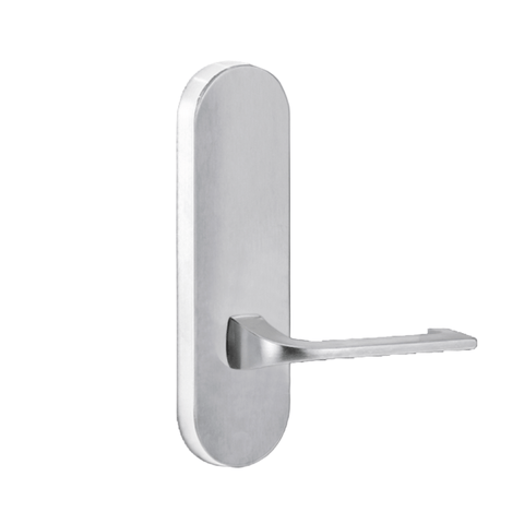 Lockwood 2805 Round End Plate With 124 Lever Satin Chrome 2805/124SC - primehardware
